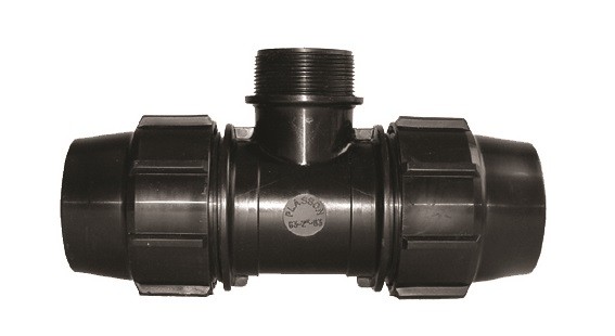 Compression Tee with Male Off-Take - Acu-Tech Piping Systems