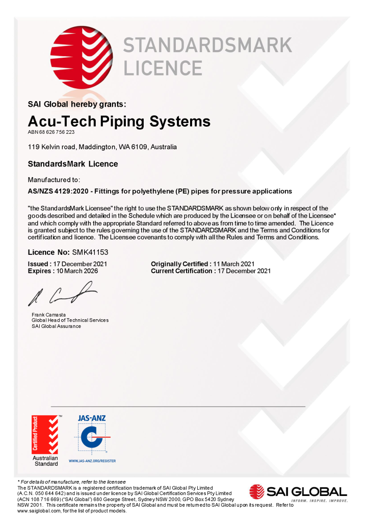 Acu-Tech Certificate SMK41153 20211217